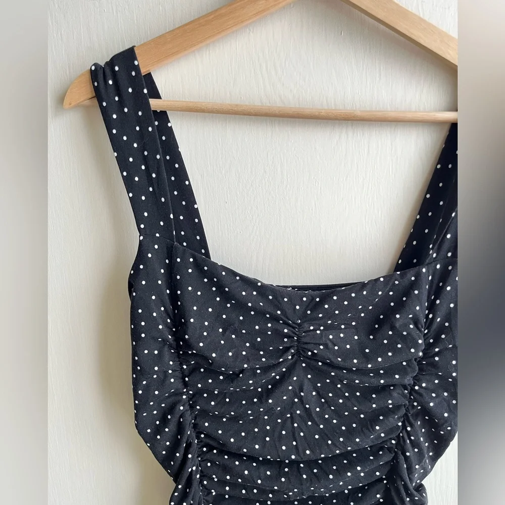 Reformation Suvi knit polka dot dress midi Selene - Picture 6 of 8